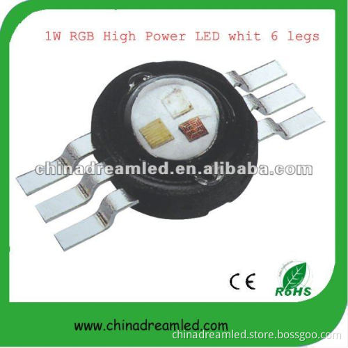 Best quality and price 3w RGB high power led with 6 legs